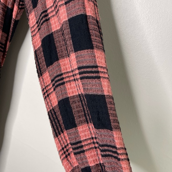 Anthropologie Cloth & Stone NWOT Daia Plaid Peasant Fall Cottage Tie Dress XL - Picture 8 of 8